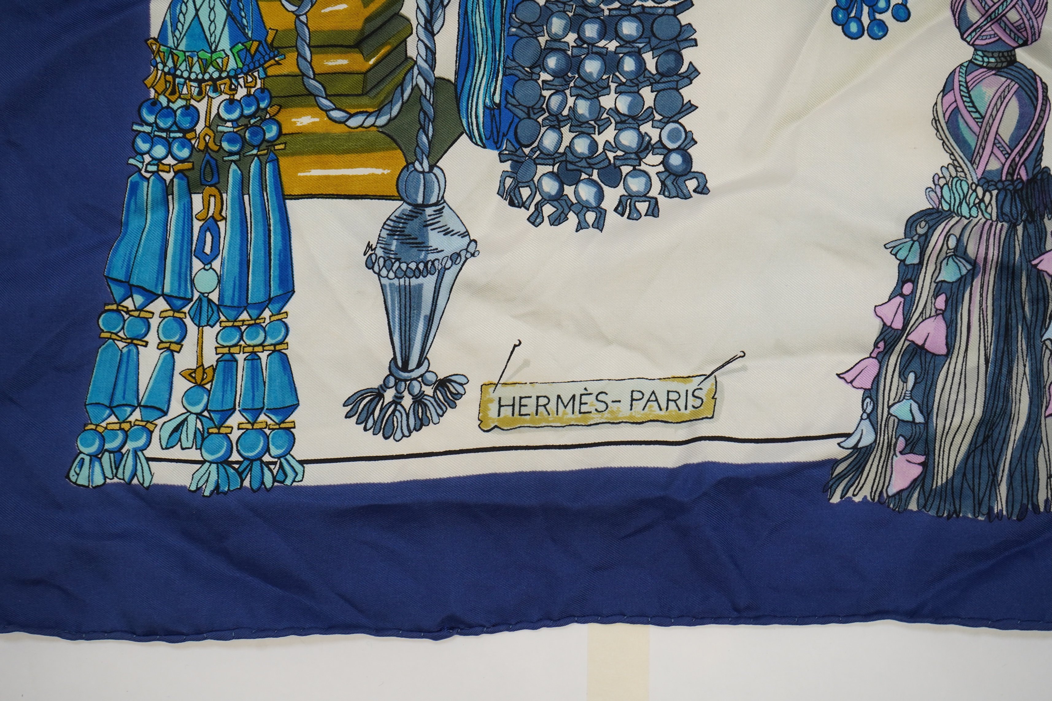 A Hermes Passementerie silk scarf, designed by Francoise Heron. 90cm x 90cm